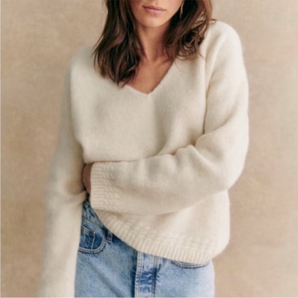 Sezane Sweaters - SEZANE Denisa Jumper in Ecru